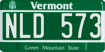 VT license plate NLD573