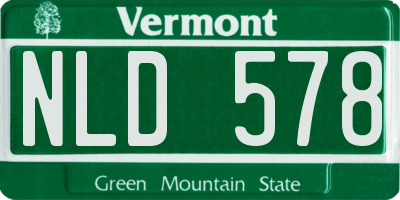 VT license plate NLD578
