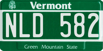 VT license plate NLD582