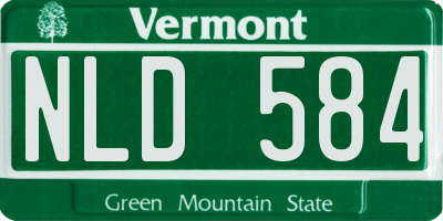 VT license plate NLD584