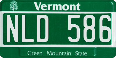 VT license plate NLD586