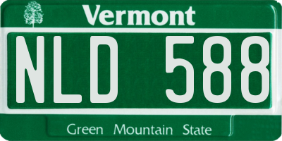 VT license plate NLD588