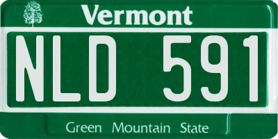 VT license plate NLD591