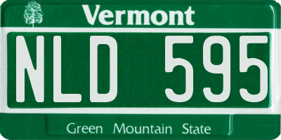 VT license plate NLD595