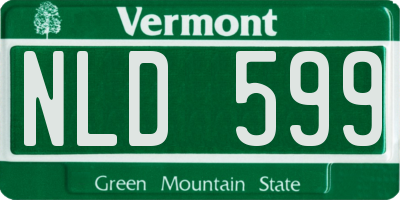 VT license plate NLD599