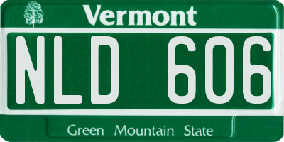 VT license plate NLD606