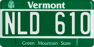 VT license plate NLD610