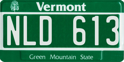 VT license plate NLD613