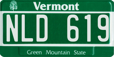 VT license plate NLD619