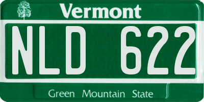 VT license plate NLD622