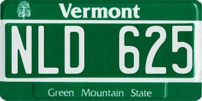 VT license plate NLD625