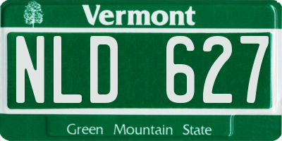 VT license plate NLD627