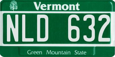 VT license plate NLD632