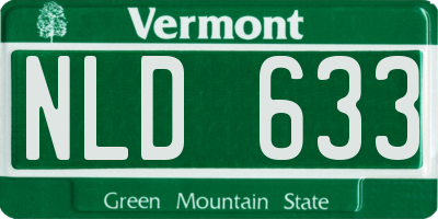 VT license plate NLD633