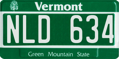 VT license plate NLD634