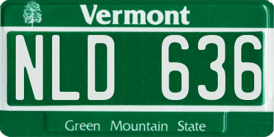 VT license plate NLD636