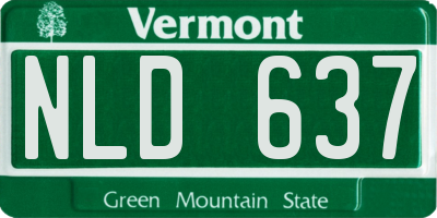 VT license plate NLD637
