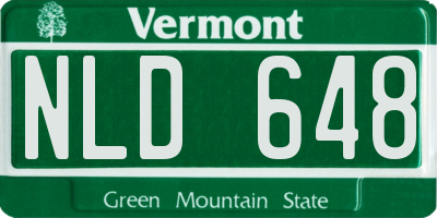VT license plate NLD648