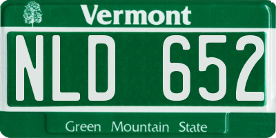 VT license plate NLD652