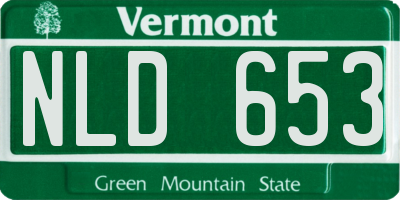 VT license plate NLD653