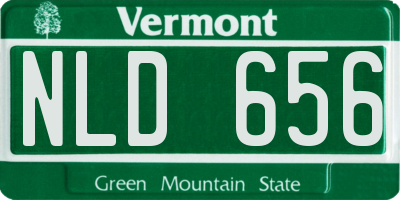 VT license plate NLD656