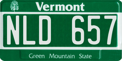 VT license plate NLD657