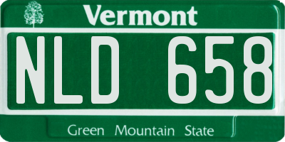 VT license plate NLD658
