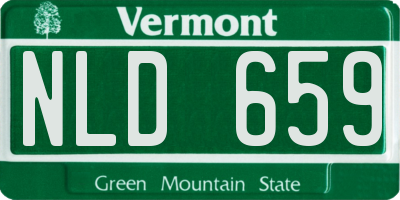 VT license plate NLD659