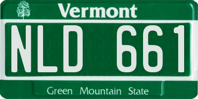 VT license plate NLD661