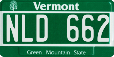 VT license plate NLD662