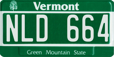VT license plate NLD664