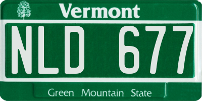 VT license plate NLD677
