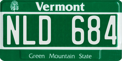 VT license plate NLD684