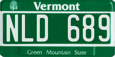 VT license plate NLD689