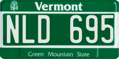 VT license plate NLD695