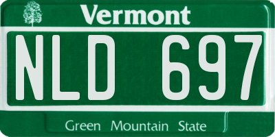 VT license plate NLD697