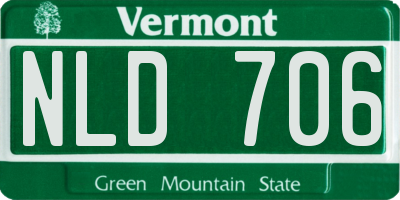 VT license plate NLD706