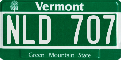 VT license plate NLD707