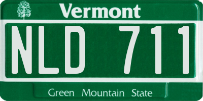 VT license plate NLD711