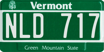VT license plate NLD717