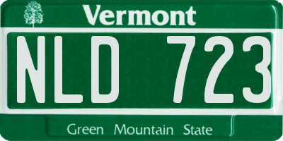 VT license plate NLD723