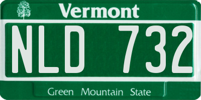 VT license plate NLD732