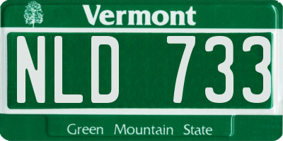 VT license plate NLD733