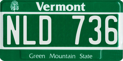 VT license plate NLD736