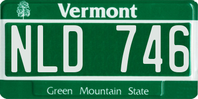 VT license plate NLD746