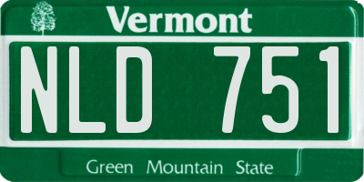 VT license plate NLD751