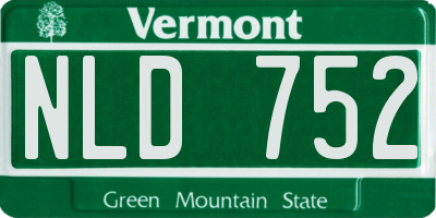 VT license plate NLD752
