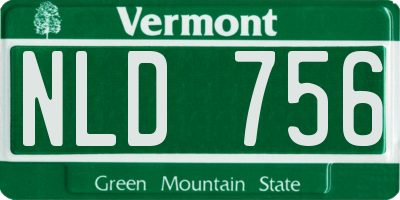 VT license plate NLD756