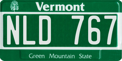 VT license plate NLD767