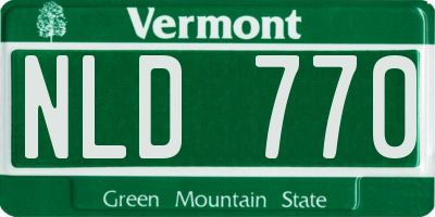 VT license plate NLD770
